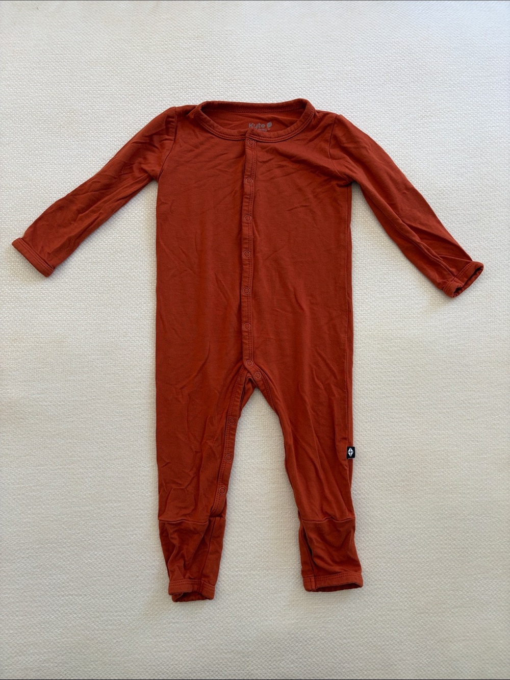 Kyte BABY Snap Romper in Rust